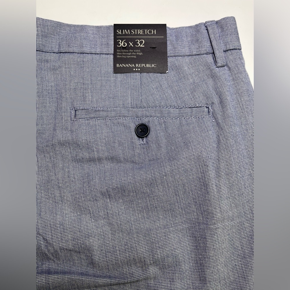 Banana Republic Slim Stetch Light Blue Dress Pants 36x32 NWT $69.99
